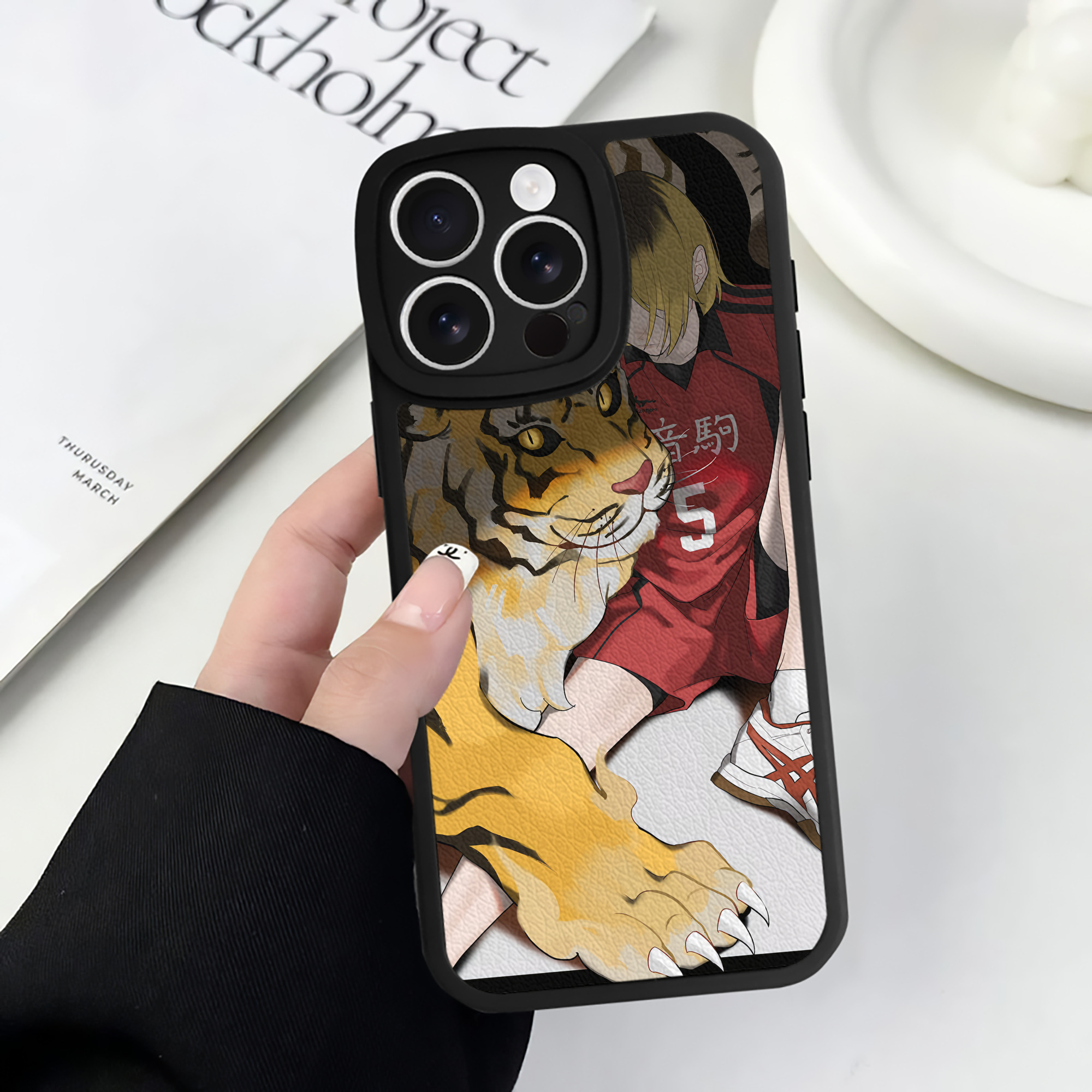 （画像用） ハイキュー!! Haikyu!! 【iPhone 16シリーズ対応】シリコンスマホケース（レザー調） 材質：シリコン